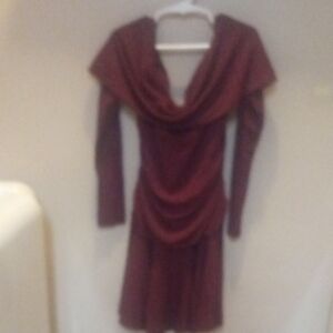 Camila Coelho Deep Red Long Sleeve Dress